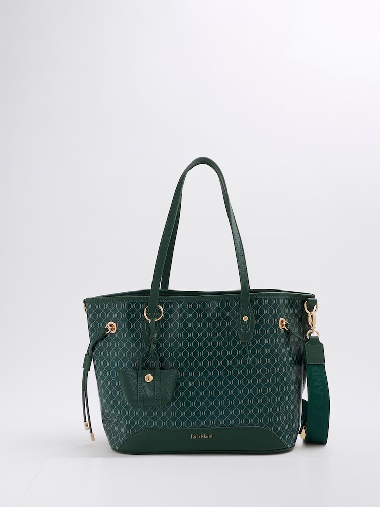 River Island Green Side Tie Shopper Bag - Image 1 of 6 River Island Green Side Tie Shopper Bag - Image 1 of 6