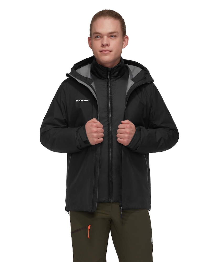 Mammut Black Alto Light 3 in 1 Hardshell Hooded Jacket - Image 1 of 8 Mammut Black Alto Light 3 in 1 Hardshell Hooded Jacket - Image 1 of 8
