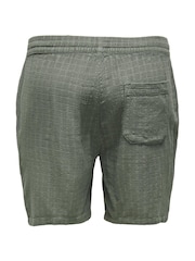 Only & Sons Brown Linen Shorts - Image 2 of 2