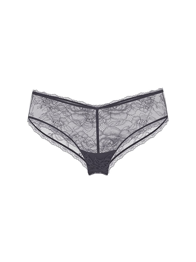 Victoria's Secret Tornado Grey Cheeky Rose Lace Knickers - Image 3 of 3 Victoria's Secret Tornado Grey Cheeky Rose Lace Knickers - Image 3 of 3