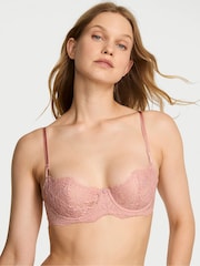 Victoria's Secret Royal Pink Unlined Balcony Lace Bra - Image 1 of 3