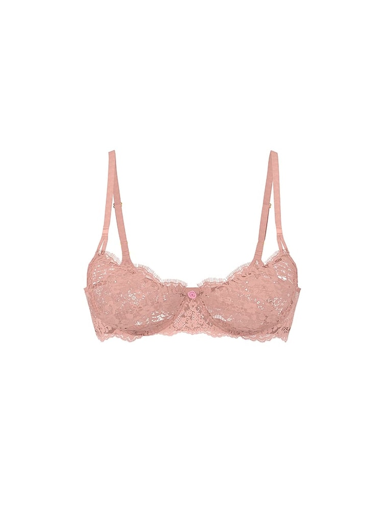 Victoria's Secret Royal Pink Unlined Balcony Lace Bra - Image 3 of 3