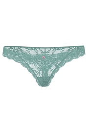 Victoria's Secret Arctic Green Thong Lace Knickers - Image 4 of 5