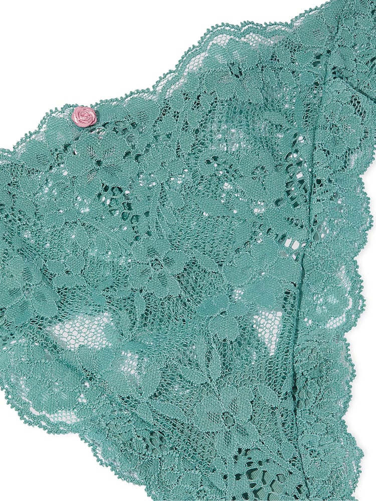 Victoria's Secret Arctic Green Thong Lace Knickers - Image 5 of 5