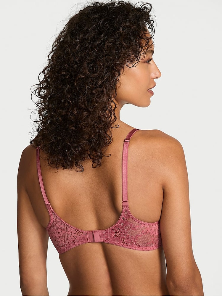 Victoria's Secret Seductive Rose Pink Non Wired Push Up Lace Bra - Image 2 of 2