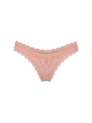 Victoria's Secret Royal Pink Lace Trim Brazilian Knickers - Image 3 of 3