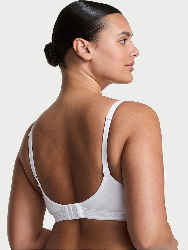 Victoria's Secret White Non Wired Lightly Lined Modal Bra - Image 2 of 3 Victoria's Secret White Non Wired Lightly Lined Modal Bra - Image 2 of 3