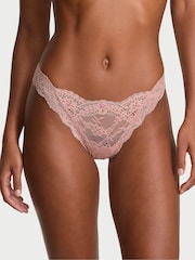 Victoria's Secret Royal Pink Thong Lace Knickers - Image 1 of 4