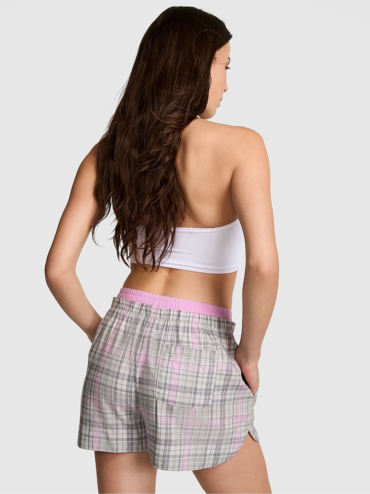 Victoria's Secret PINK Silver Grey Plaid Boyfriend Pyjama Bottoms - Image 2 of 3