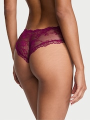 Victoria's Secret Fresh Jam Purple Cheeky Rose Lace Knickers - Image 2 of 3