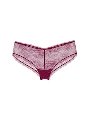 Victoria's Secret Fresh Jam Purple Cheeky Rose Lace Knickers - Image 3 of 3