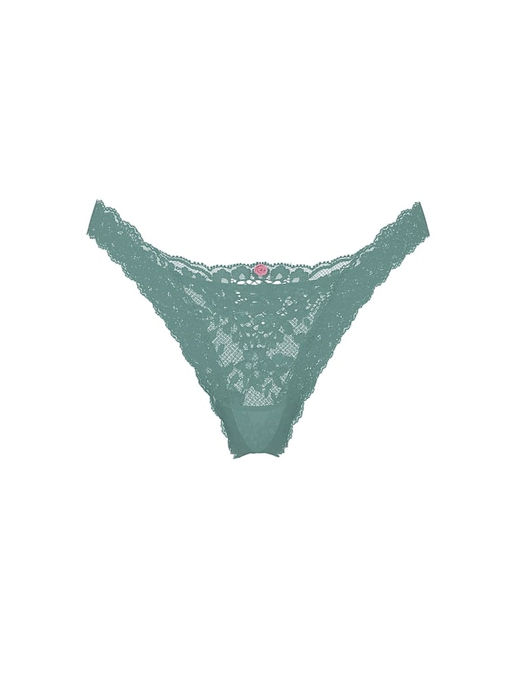 Victoria's Secret Arctic Green Brazilian Lace Knickers - Image 4 of 4