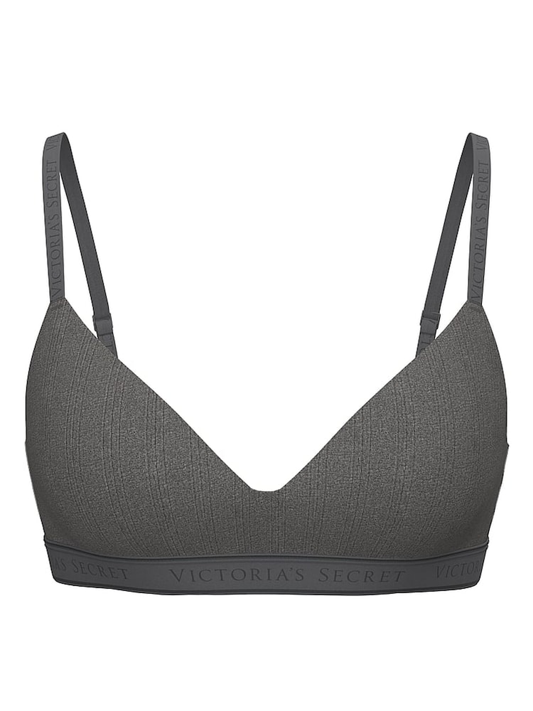 Victoria's Secret Heather Anthracite Grey Non Wired Lightly Lined Modal Bra - Image 3 of 3 Victoria's Secret Heather Anthracite Grey Non Wired Lightly Lined Modal Bra - Image 3 of 3