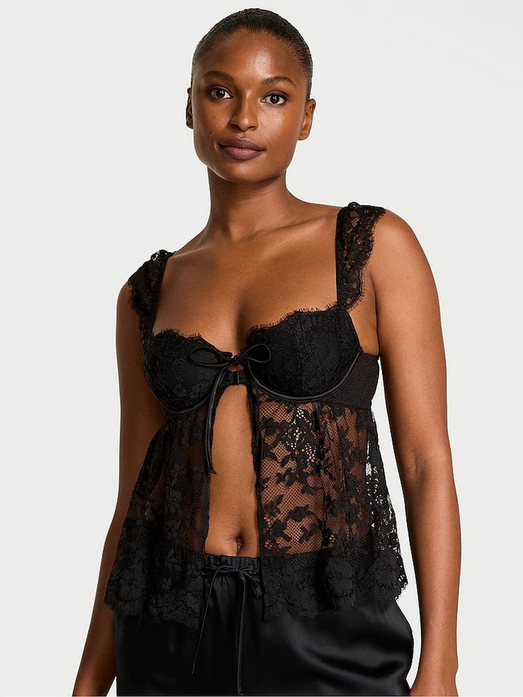 Victoria's Secret Black Fly Away Top - Image 1 of 3