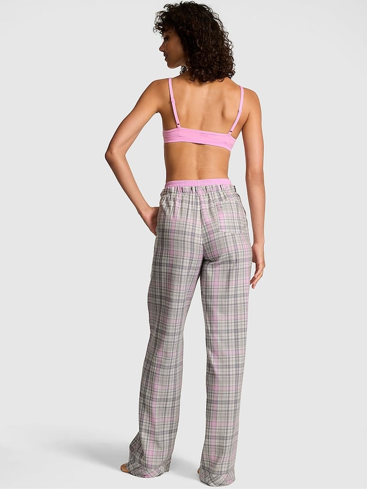 Victoria's Secret PINK Silver Grey Plaid Boyfriend Pyjama Bottoms - Image 2 of 2 Victoria's Secret PINK Silver Grey Plaid Boyfriend Pyjama Bottoms - Image 2 of 2