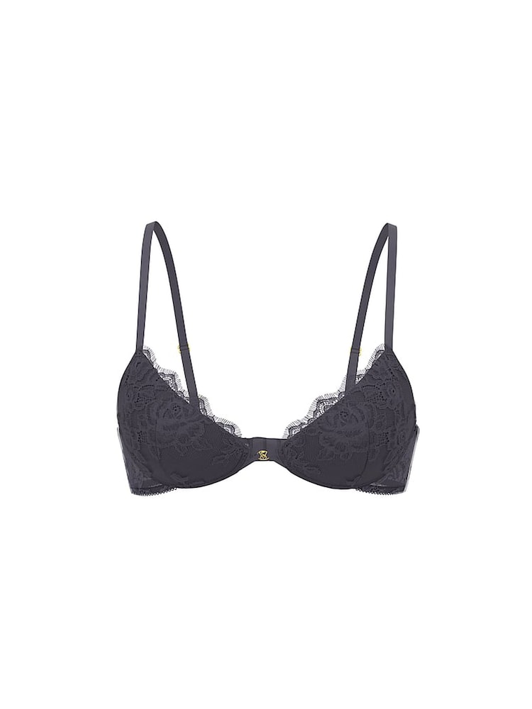 Victoria's Secret Tornado Grey Push Up Lace Bra - Image 3 of 3