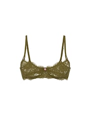 Victoria's Secret Green Chameleon Unlined Balcony Lace Bra - Image 3 of 3