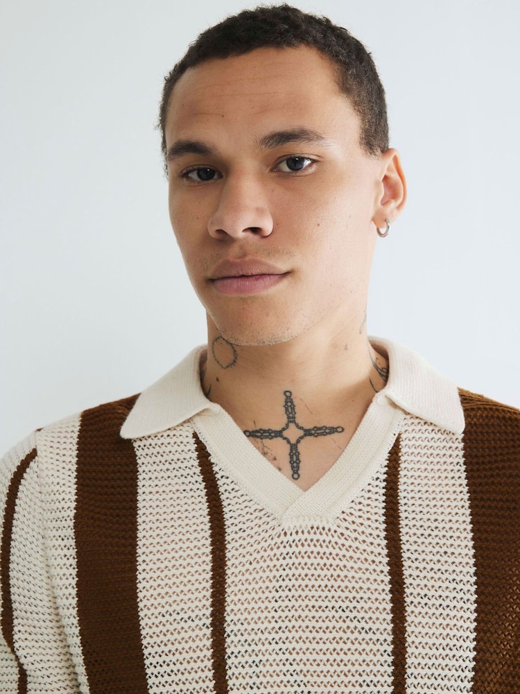 River Island Cream Textured Smart Over Shirt - Image 2 of 4