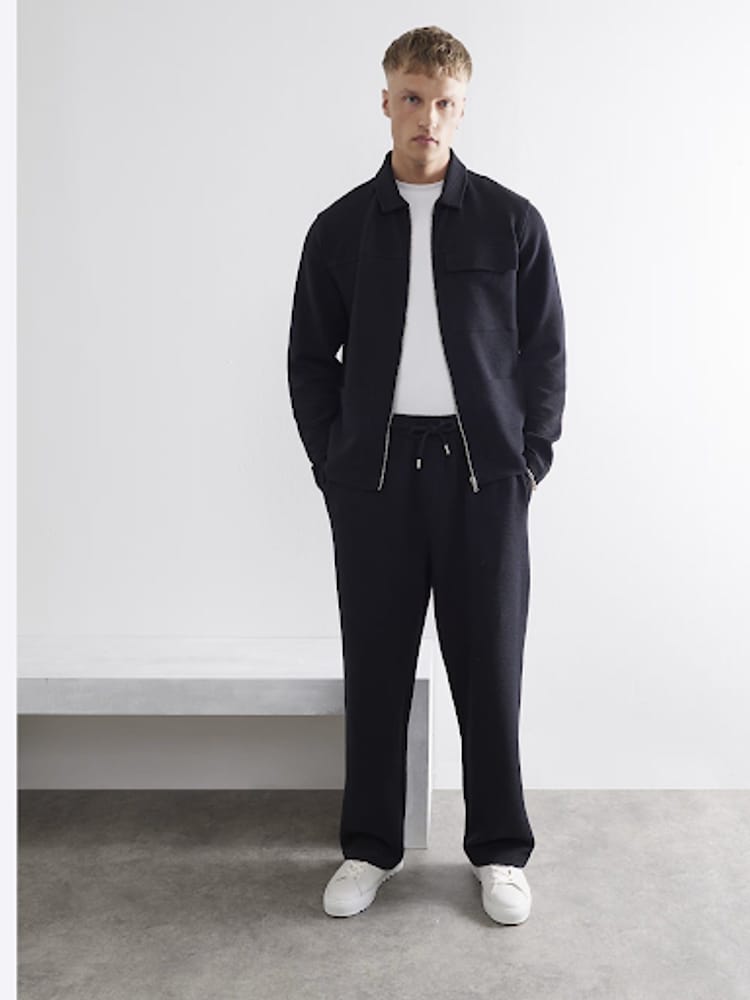 River Island Black Textured Smart Over Shirt - Image 2 of 4 River Island Black Textured Smart Over Shirt - Image 2 of 4