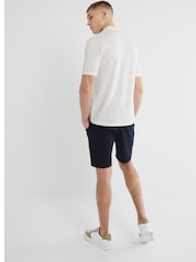 River Island Blue Belted Core Decal Chino Shorts - Image 1 of 6