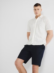 River Island Blue Belted Core Decal Chino Shorts - Image 4 of 6