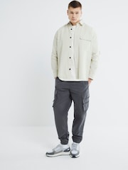 Зеленый - River Island Regular Fit 100% Cotton Ripstop Shirt - Изображение 1 из 4