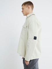 Зеленый - River Island Regular Fit 100% Cotton Ripstop Shirt - Изображение 2 из 4