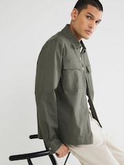 River Island Regular Fit Zipped Overshirt - صورة 2 من 6