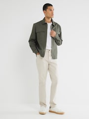River Island Regular Fit Zipped Overshirt - صورة 3 من 6