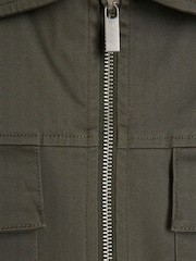 River Island Regular Fit Zipped Overshirt - صورة 6 من 6