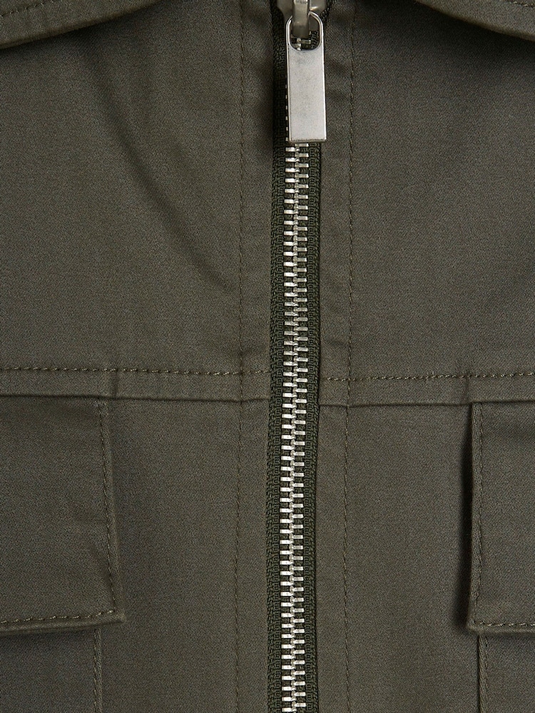 River Island Regular Fit Zipped Overshirt - صورة 6 من 6