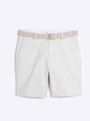 River Island Beige Belted Core Decal Chino Shorts - Image 5 of 6