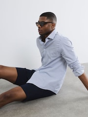 Azul - River Island Unbelted Chino Shorts - Imagen 4 de 6