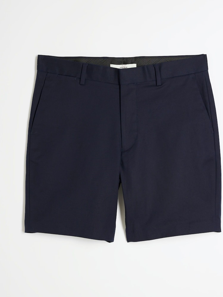 River Island Blue Skinny Fit Stretch Chino Shorts - Image 5 of 6