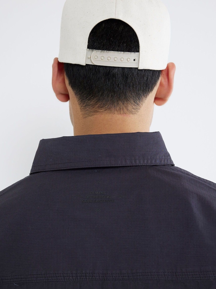 River Island Blue Regular Fit 100% Cotton Ripstop Shirt - Image 5 of 5