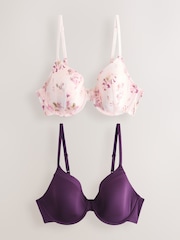 PlumLila/Floralprint - Smoothing Ultimate Comfort-BHs im 2er-Pack A–E - Bild 5 von 9