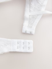White Non Pad Plunge Lace Bra - Image 9 of 9