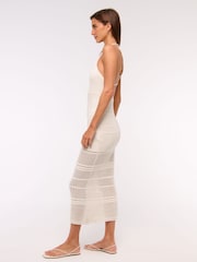 Abercrombie & Fitch Cream Crotchet Beaded Maxi Dress - Imagen 3 de 5