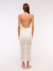 Abercrombie & Fitch Cream Crotchet Beaded Maxi Dress - Imagen 4 de 5