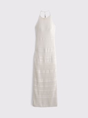 Abercrombie & Fitch Cream Crotchet Beaded Maxi Dress - Imagen 5 de 5
