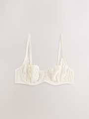 Cream/Lilac/Green Non Pad Balcony Lace Bras 3 Pack - Image 2 of 6