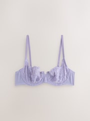 Cream/Lilac/Green Non Pad Balcony Lace Bras 3 Pack - Image 3 of 6