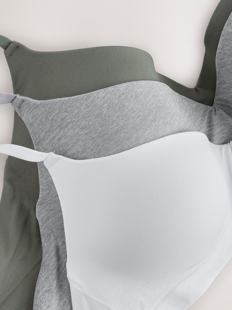 Khaki/Grey/White - Seamless Bra - Εικόνα 12 του 12
