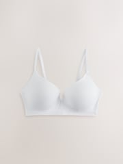 Khaki/Grey/White Pad Plunge Seamless Bra - Image 2 of 6