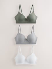 Khaki/Grey/White - Seamless Bra - Εικόνα 7 του 12
