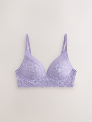 Lilac Purple Pad Non Wire Ultimate Comfort Lounge Bra - Image 5 of 7