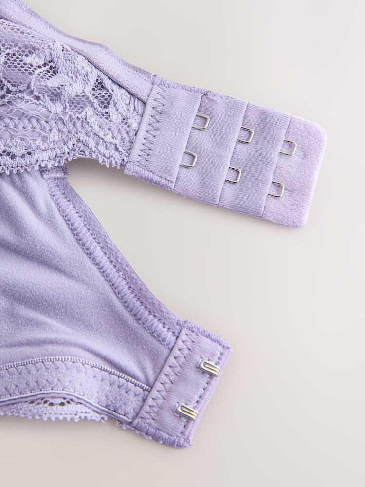 Lilac Purple Pad Non Wire Ultimate Comfort Lounge Bra - Image 7 of 7