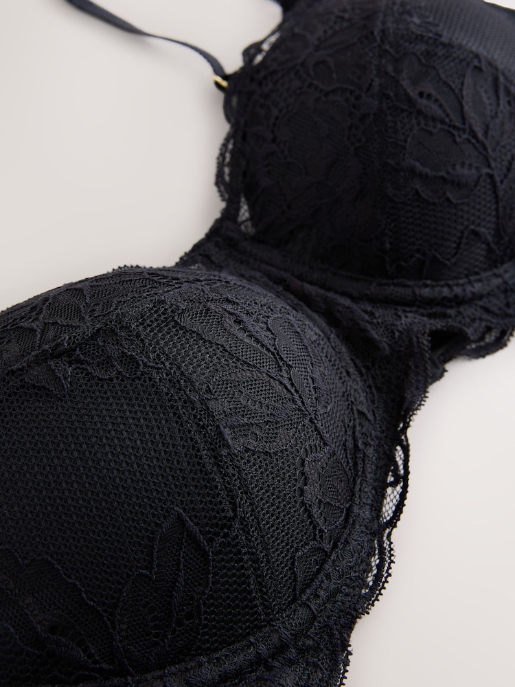 Black Pad Non Wire Total Support Lace Bras - Image 2 of 3