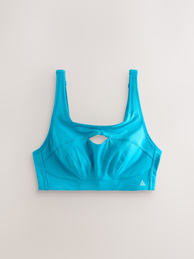 Teal Blue C-H Active Sports Antibounce Dry Tech Extra High Impact Bra - Image 1 of 3 Teal Blue C-H Active Sports Antibounce Dry Tech Extra High Impact Bra - Image 1 of 3