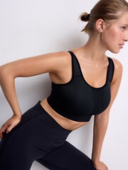 Black DD+ Ultimate Dry Tech Breathable Lightweight Pad High Impact Sports Bra - Image 4 of 10